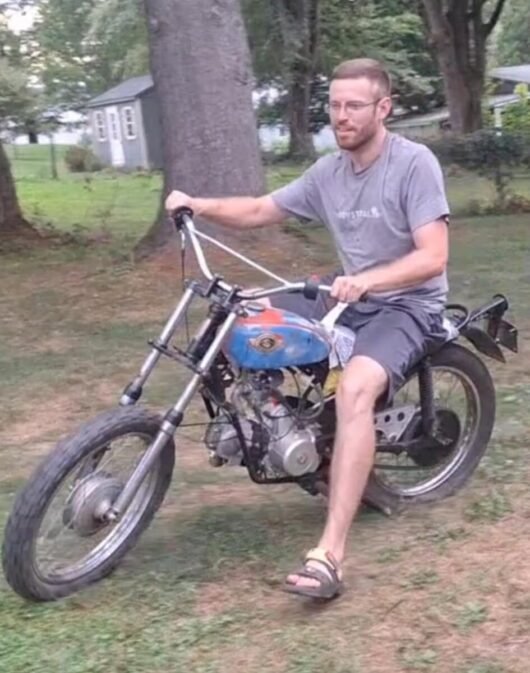 Zachary Janczak riding a dirtbike