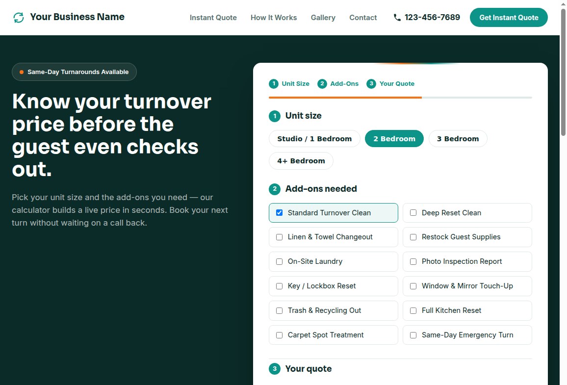 QuickSweep Turnover Cleaning preview