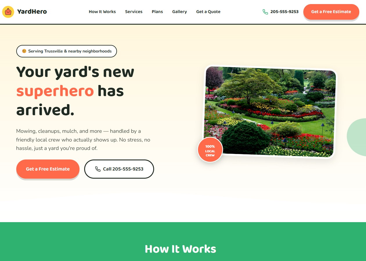 YardHero Playful preview